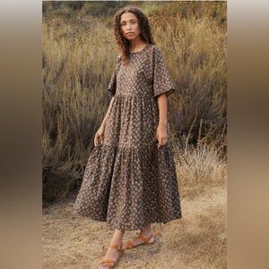 Christy Dawn | The Theo Dress in Grey Poppy 100% Regenerative Cotton Boho Large